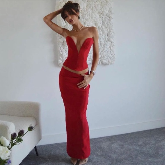 HOUSE OF CB Red Lydia Corset XS - Picture 4 of 8